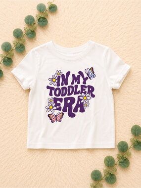 Toddler White Graphic Tee - "In My Toddler Era"